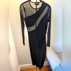 Black Long Sleeves Cutout Dress